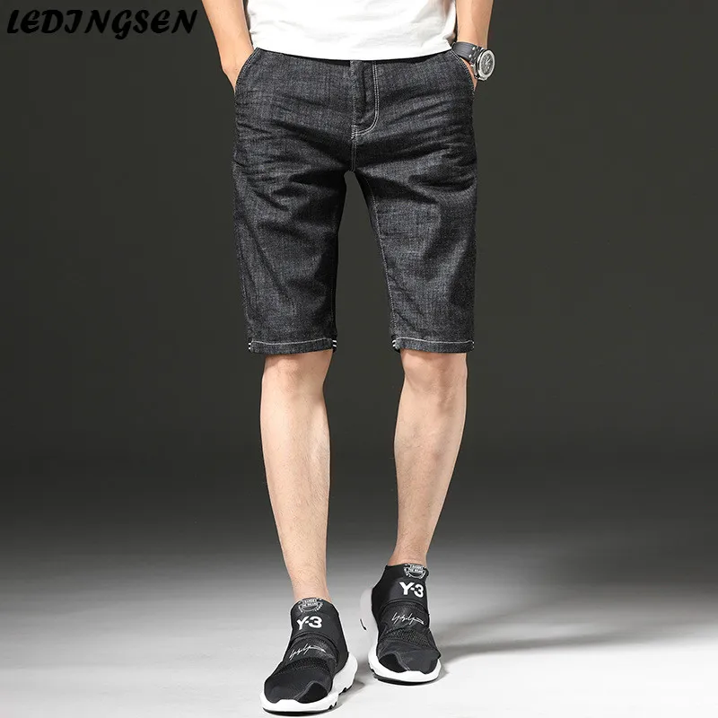LEDINGSEN 2018 Summer Fashion Skinny Jean Shorts Men Plus Size 38 Black Stretch Men Denim Shorts Cotton Casual Short Jeans Male LEDINGSEN 2018 Summer Fashion Skinny Jean Shorts Men Plus Size 38 Black Stretch Men Denim Shorts Cotton Casual Short Jeans Male