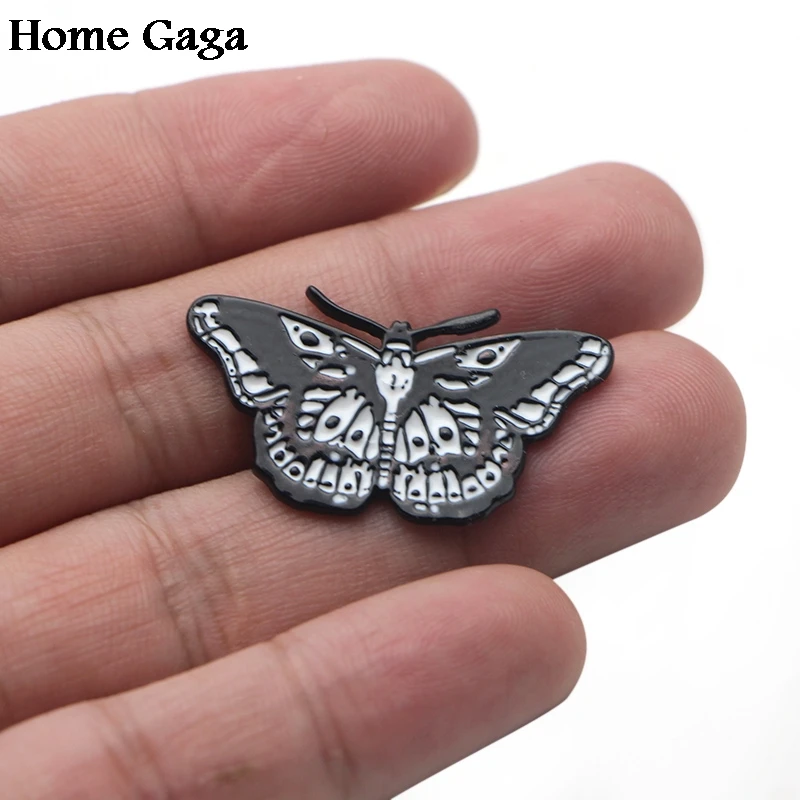 Homegaga Бабочка татуировки Смешные булавки рюкзак одежда броши для мужчин и женщин