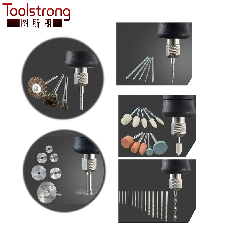 Toolstrong мини дрель в стиле Dremel Электрический вращающийся инструмент