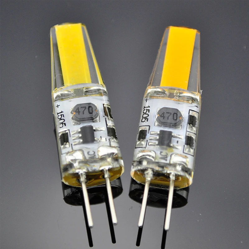 10 piezas DC 12 V 220 V G4 COB Led Bombilla 3 W AC 12 V Led Lampadas Spotlight iluminación alta Potencia Chip lámpara caliente blanco frío lámpara
