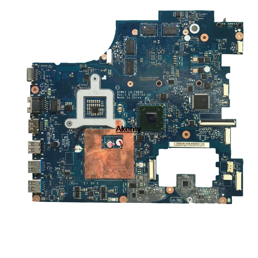 LA 7983P для For Lenovo Ideapad G780 QIWG7 HM76 PGA989 DDR3 8 видеочипов Материнская плата Тест 100%