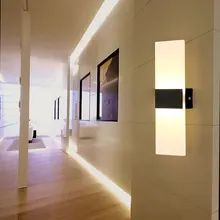 LED bedside lamp wall light creative acrylic corridor light apply aisle bedroom rectangular simple modern hotel bulbs included