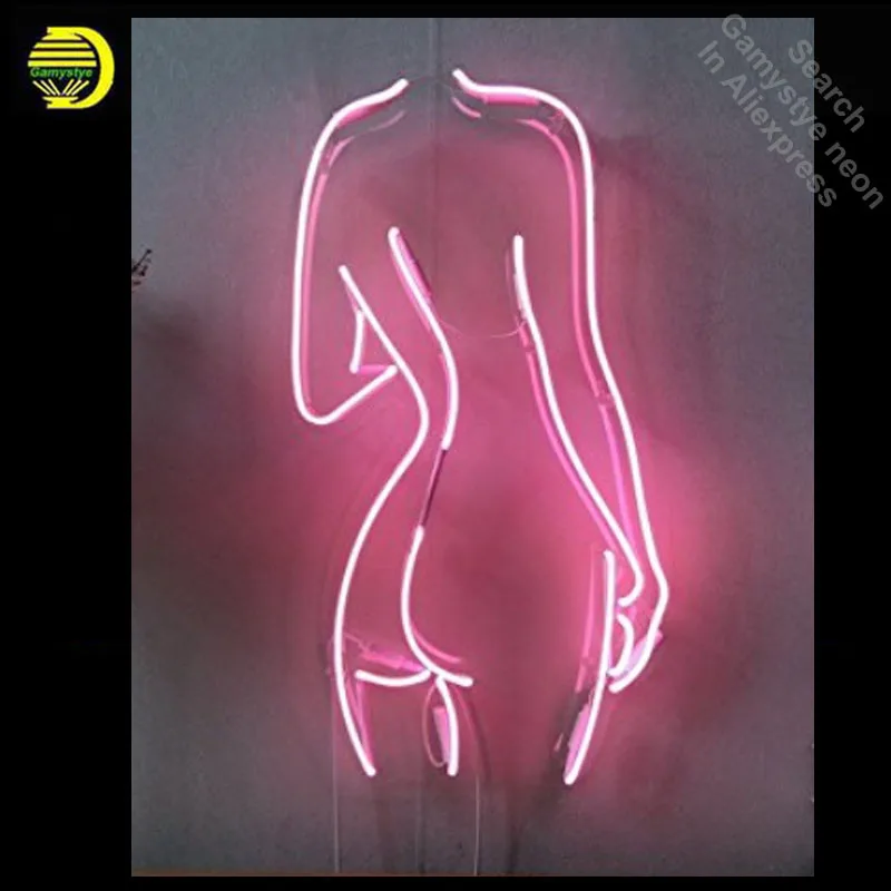 

Neon Sign Sexy Back Nude Lady Girl neon Light Sign Beer Bar Pub Sign clear board Handcrafted Hotel Neon signs Dropshipping
