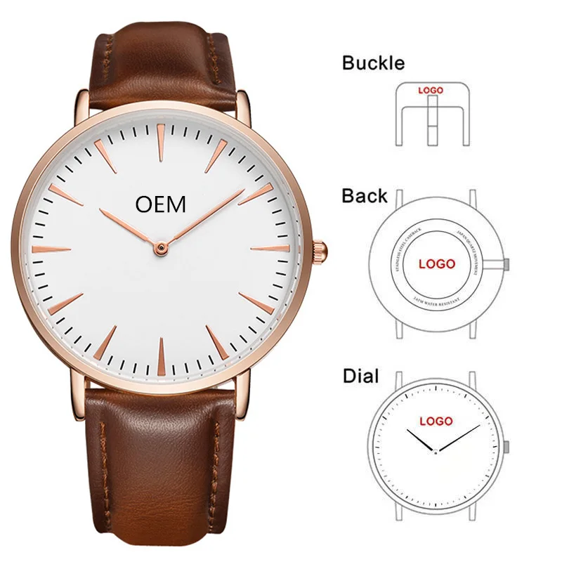 CL034 сделать свой собственный дизайн женские часы на заказ фирменное название компании мужские часы с гравировкой печать фото Пользовательский логотип часы для влюбленных - Цвет: Logo on three place