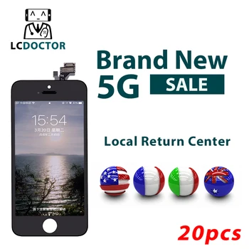 LCDOCTOR 20pcsLot For iPhone 5 5C 5S SE LCD AAA+ high quality LCD with complete digitizer assembly replacement free shipping
