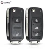 KEYYOU 2 3 Buttons Flip Folding Key Case Blank Shell For VW Polo Golf MK6 Jetta Tiguan Touareg 2002-2011 202AD Car Key Shell ► Photo 1/6