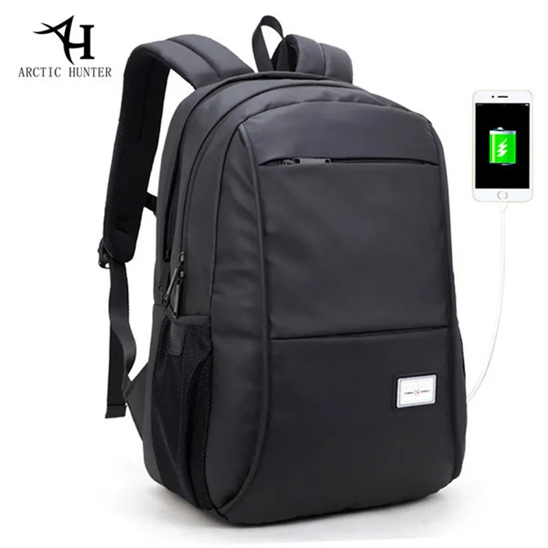 

ARCTIC HUNTER Business Casual travel men laptop backpack waterproof Large capacity USB Backpack 15.6 Inch black travel backpack