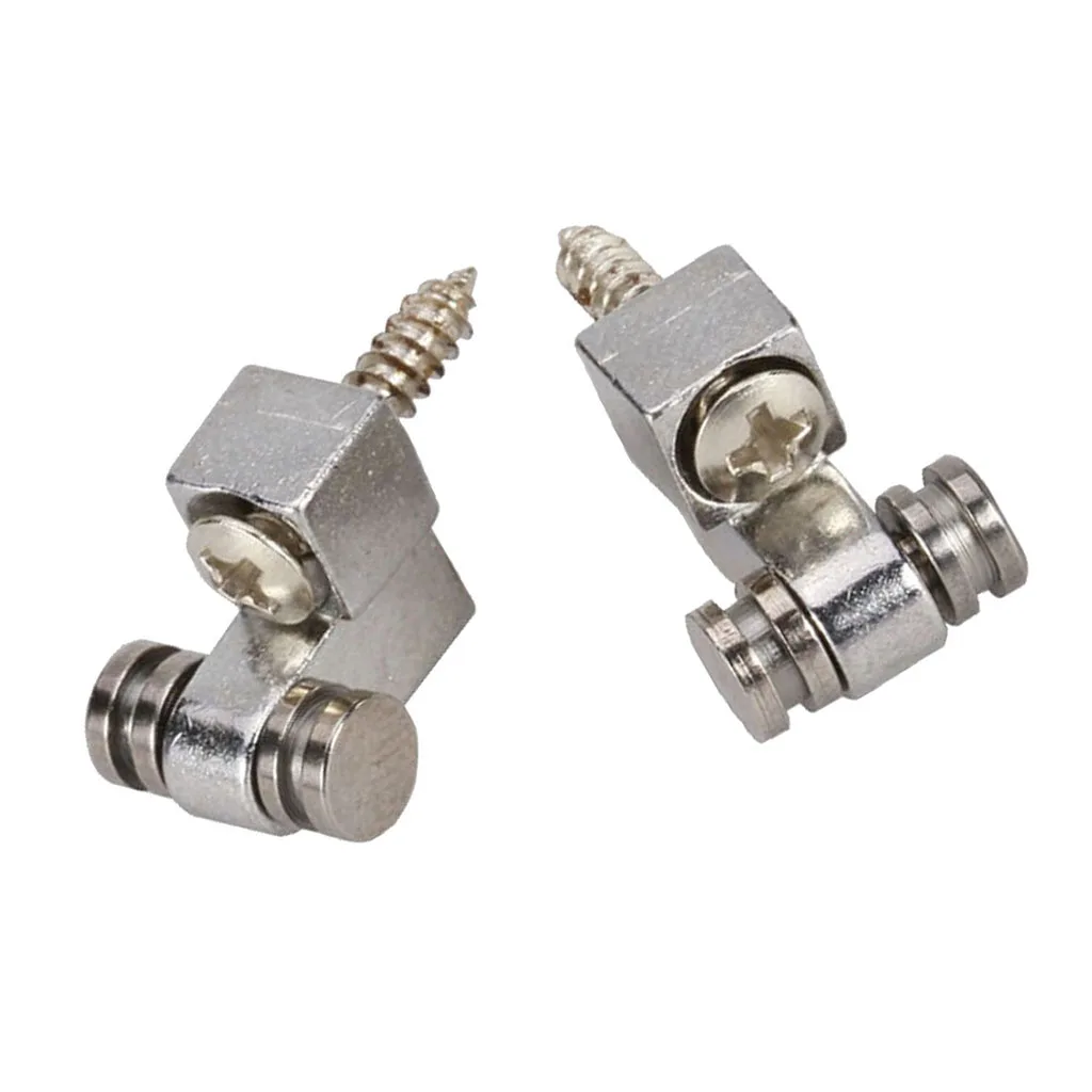 

2 Chrome Roller String Retainer Trees w/ Mounting Screws Guitar Parts for Electric Guitar or Bass