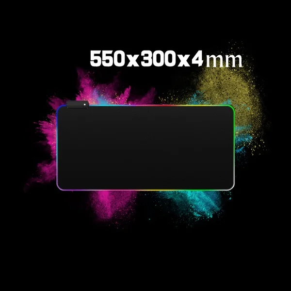 LARGE RGB очень большой светящийся светодиодный коврик для мыши Толстая светящаяся красочная мышка с подсветкой коврик для ПК ноутбука - Цвет: LARGE