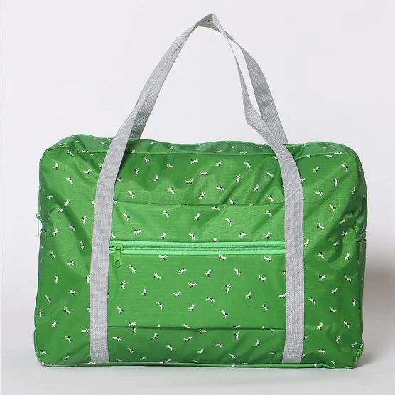 LDAJMW Водонепроницаемая складная дорожная сумка большой емкости, сумки для багажа, сумка для хранения одежды, Органайзер - Цвет: Зеленый