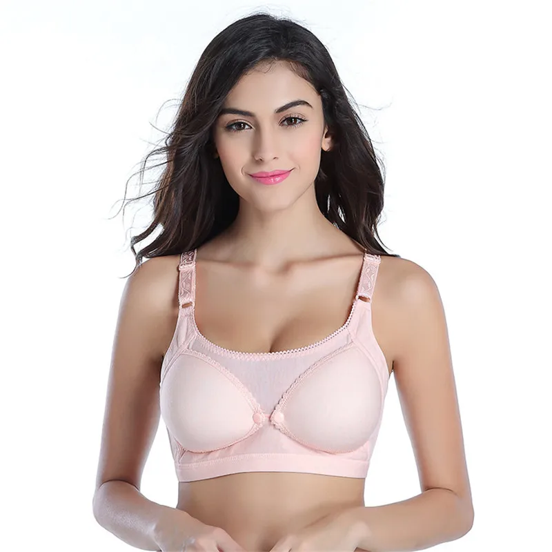 Solid Cotton Pregnant Women Brassiere Bra Maternity Nursing Bra sleep