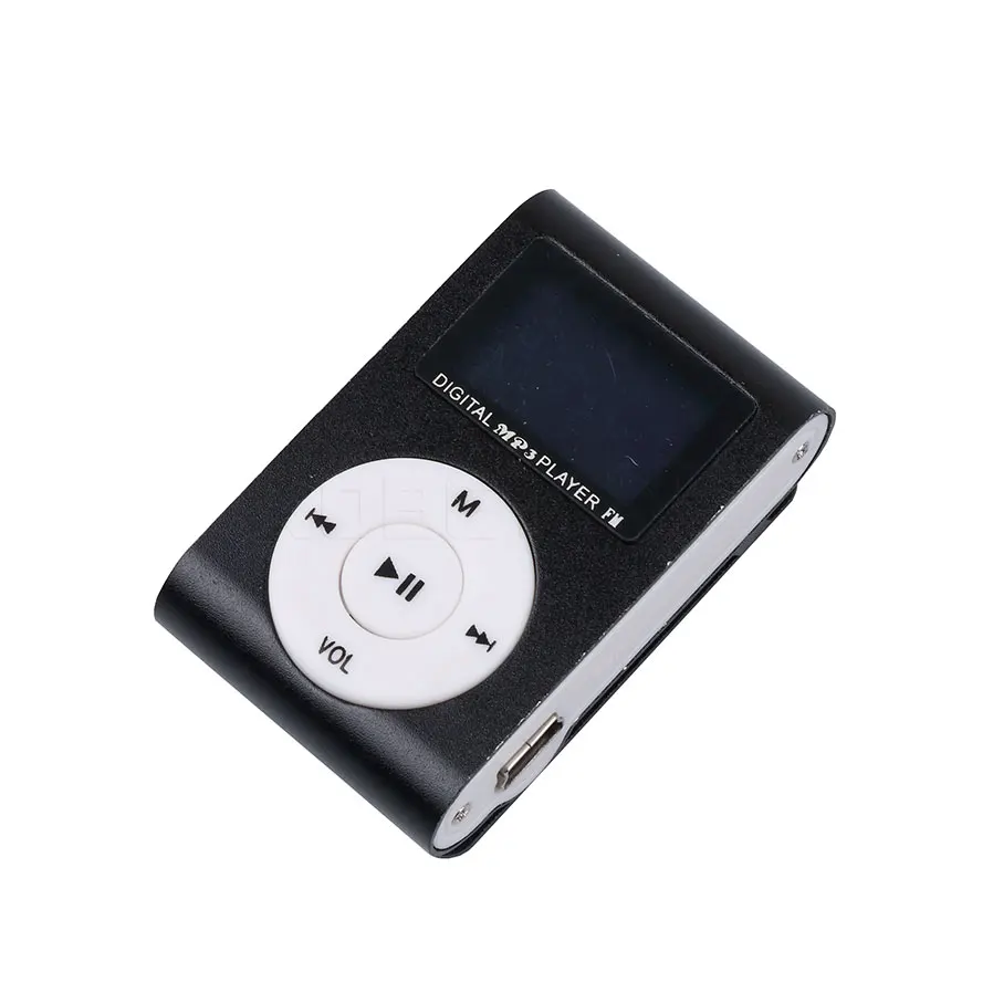 1 шт. Горячие MP3 Player, мини-клип ЖК-дисплей Дисплей с микро-tf/SD слот с USB кабель металл цифровой MP3 музыкальных плееров