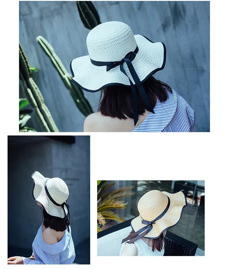 2018 Summer New Arrived Women Seaside Vacation Sunscreen Sun Hat  Beach Casual Straw Hat (9)