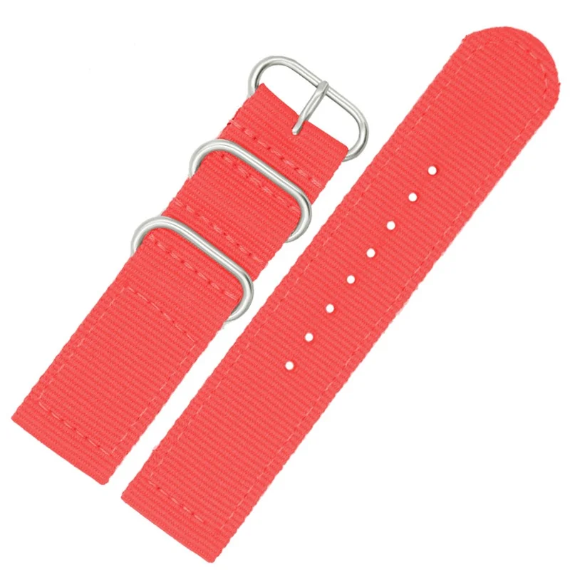18 мм/20 мм/22 мм нейлоновый ремешок для наручных часов Холст ремень для samsung Galaxy ремешок для наручных часов для Amazfit Bip браслет для Gaimin Vivomove HR Для мужчин женщина - Цвет: Orange red