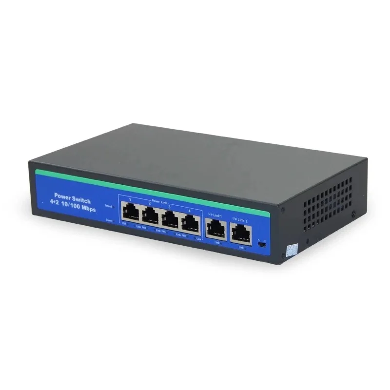 6 (4 + 2) Портов Сетевой POE коммутатор Poe Switch Smart свитч Ethernet 10/100 Мбит/с IEEE 802.3af RJ45 для IP