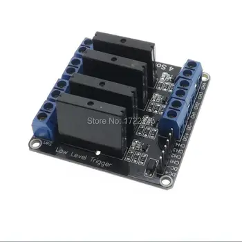 

Free Shipping 1PCS/LOT 5V 4-channel low level solid state relay module For Arduino with fuse 4 channel 250V2A