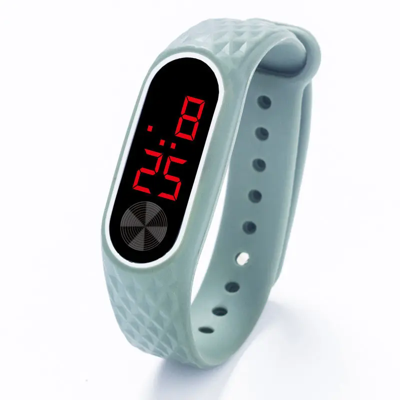 Светодиодный браслет с цифровым дисплеем, женские и мужские спортивные часы с силикагелем, Relogio Feminino Masculino - Цвет: C