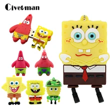Флеш-накопитель Губка Боб анимадо 8 ГБ 16 ГБ 32 ГБ 64 Гб USB флеш-накопитель милый Патрик вместе прекрасный мультфильм Memoria USB флешка
