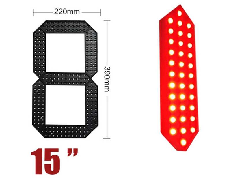 3 15 Inch Red Color 7 Seven Segment LED Digital Number Display Module 1