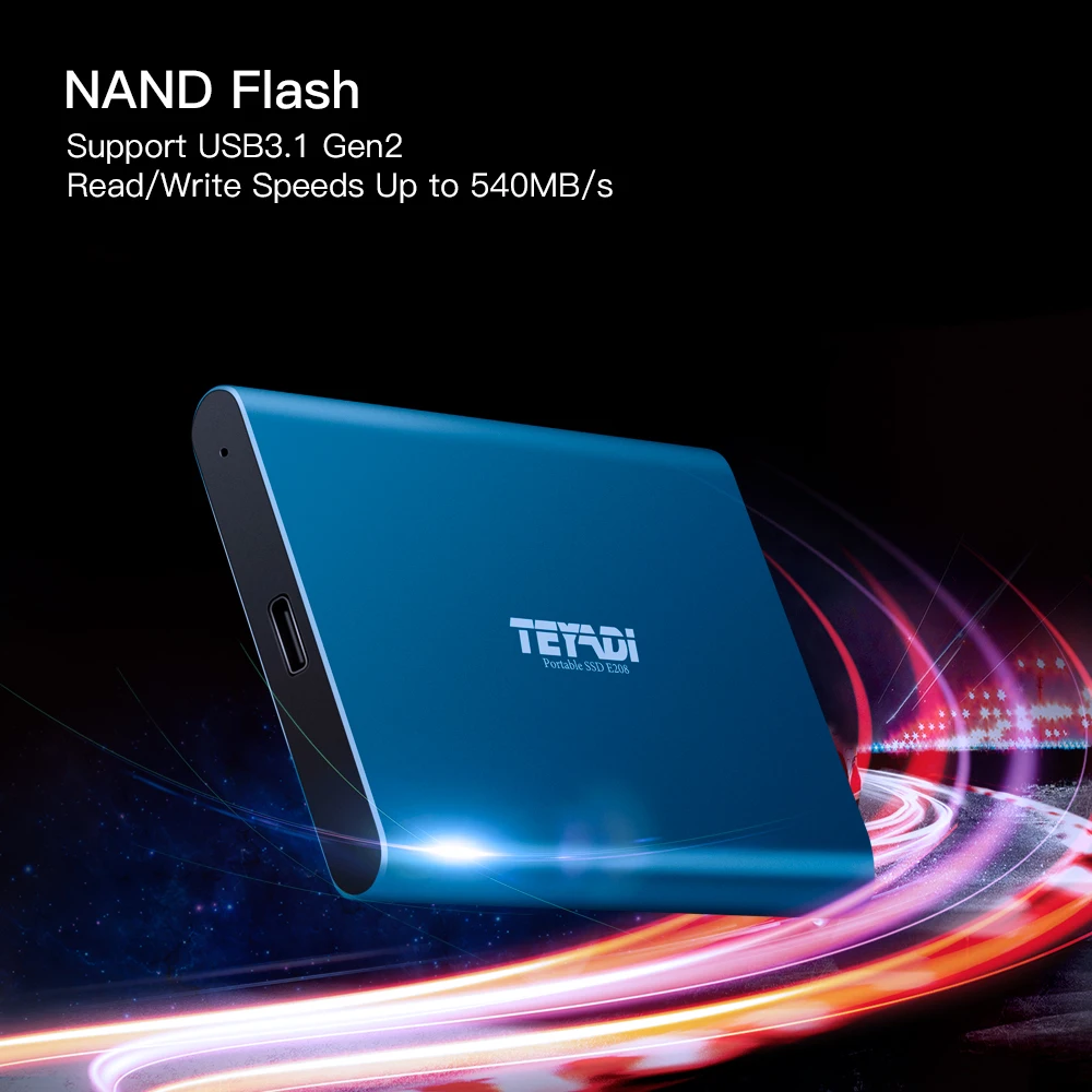 TEYADI hd externo 500 ГБ Портативный внешний SSD накопитель USB 3 1 тип c диско Дуро ssd