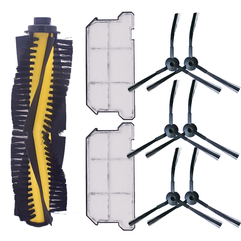 

1 *Main brush + 6 * side brush + 2 * hepa filter dustproof for ILIFE V7 V7s V7S pro robot vacuum cleaner spare parts replacement