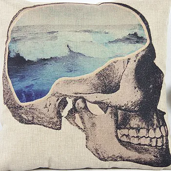 

Continental Skeleton synthesis flax car home office nap pillow pillow cushion manufacturers, wholesale 45*45cm /no Pillow core