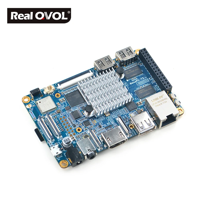  RealQvol FriendlyARM NanoPC T3 Plus Placa de desarrollo S5P6818 Cortex-A53 14 GHz + 2GB DDR3 + 16GB