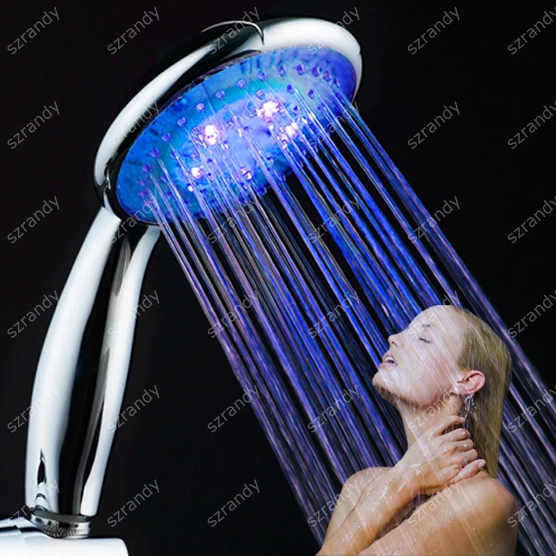 Лучшая температура, насадки для душа, светодиодный светильник для душа, светящийся светодиодный кран для ванной комнаты, разъем для автоматического изменения, цветной светодиодный душ