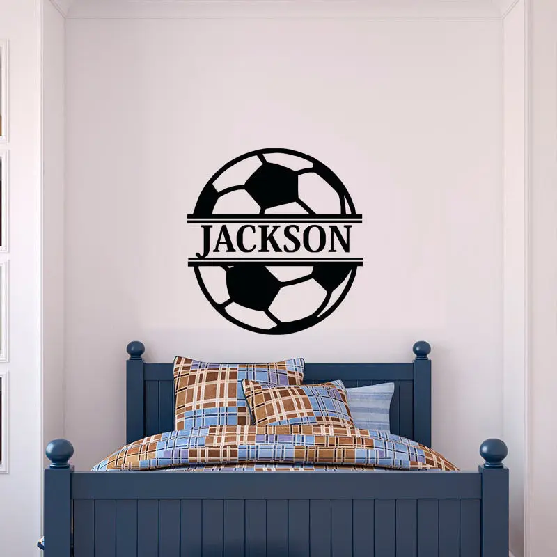 

Wall Decal Football Personalized Custom Name Boys Bedroom Decorative Vinyl Sticker Living Room House Decoration DIY Decor WW-168