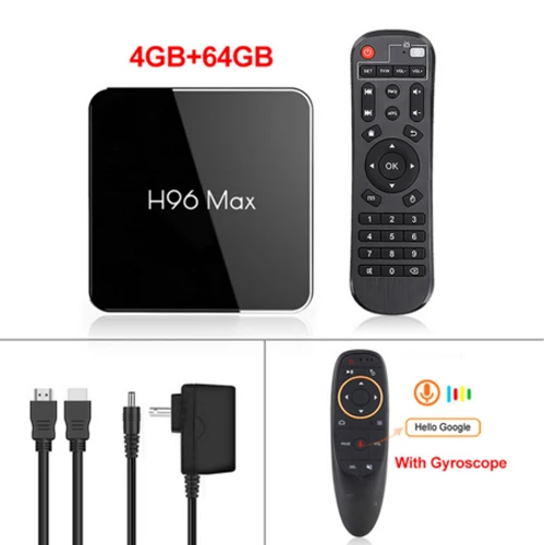 H96 MAX X2 Android tv Box 8,1 4 Гб 64 Гб S905X2 1080P H.265 4K Google Play Store Netflix Youtube H96MAX Smart tv box медиаплеер - Цвет: 4GB64GB G10 RC