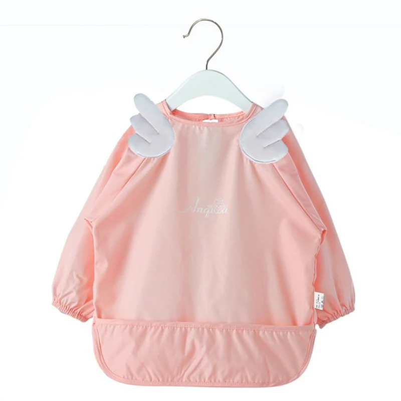 

Angel waterproof EVA full sleeve bib children apron long sleeve feeding bib children eating breast baby children baby cloth