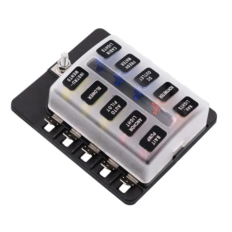 

Fuse Box Block 10 Ways 32V Terminals Circuit Car Boat Bus Auto Holder Dropshipping Aug24