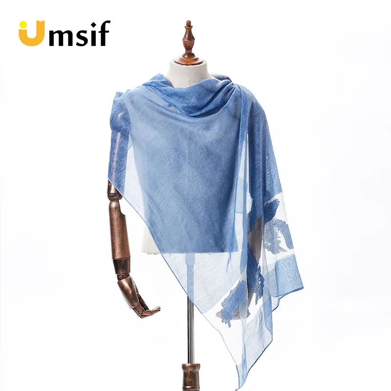 

Hollow Silk Scarf Long Women 2019 New Spring Poncho Women Solid Color Shawl Summer Thin Scarves Female Sunscreen Hijab Scarf
