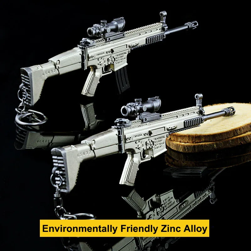 16 5 см SCAR L стрелковое оружие фигурный брелок сплав пистолет игрушка подвески для