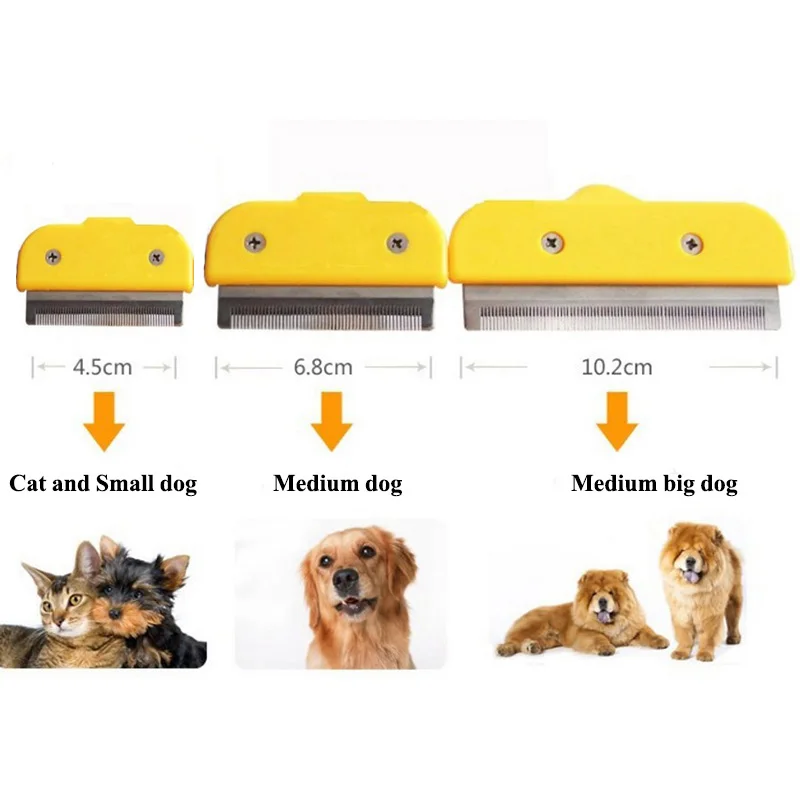 Pet Hair Remover Furmine For Cats Grooming Deshedding Cat Brush Comb For Cat Scratcher Stainless Dog Cats Hair Clipper Tools