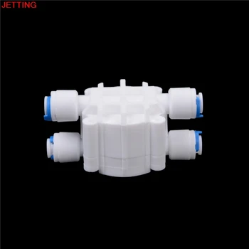 

1PCS White 4 Way 1/4 Port Auto Shut Off Valve For RO Reverse Osmosis Water Filter System Accessories