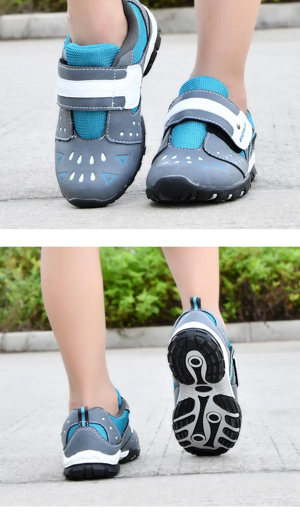 Meninas de Lazer Bona Novo Estilo Moda Crianças Sapatilhas Malha Sintética Meninos Sapatos Casuais Sapatos Hook & Loop Rápido Frete Grátis 27 malha sintética meninos sapatos casuais hook &