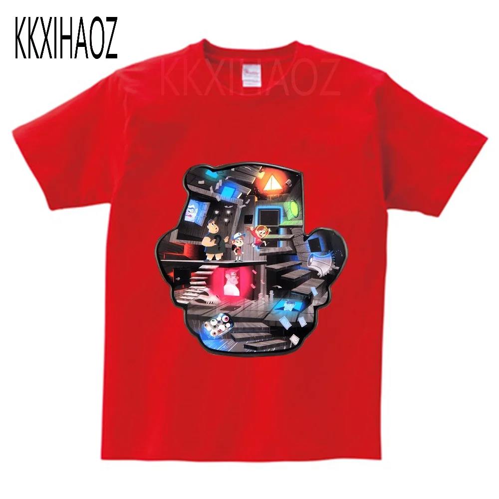 

2-12Y Baby Boys/Girls Gravity Falls Mabel Dipper Cartoon Print Clothes Children Summer Short Sleeve Tops Kids Funny T shirt NN
