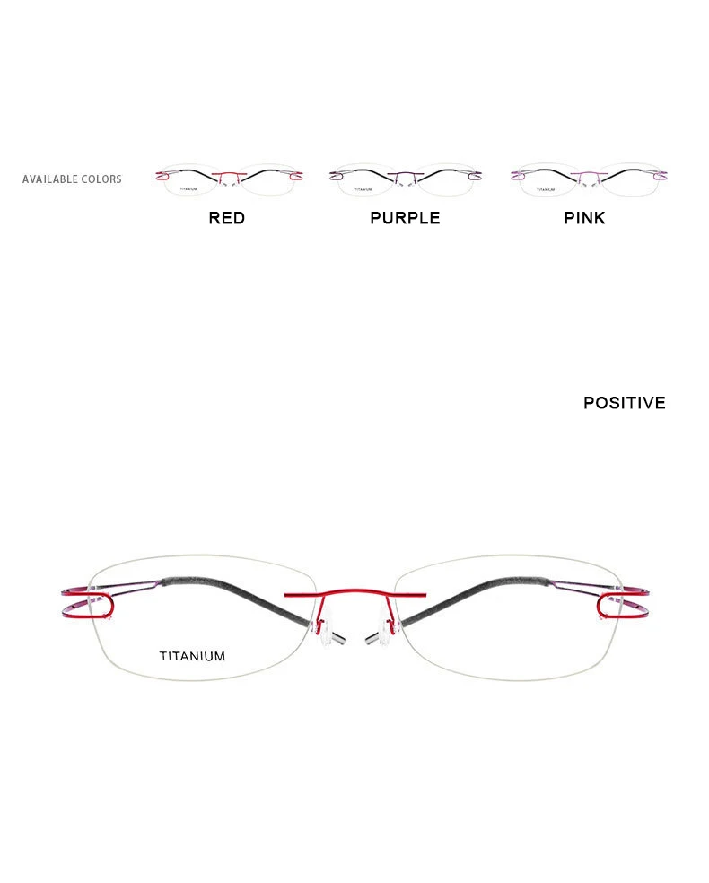 Сверхлегкие очки из титанового сплава, оправа для женщин, очки без оправы по рецепту, квадратные Безвинтовые бескаркасные очки для близорукости, оптические очки