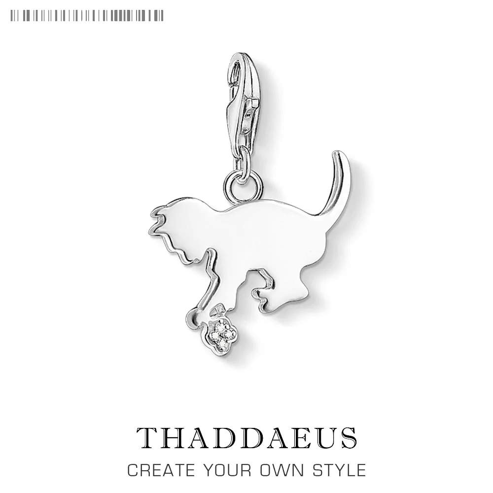 

Small Kitten Cat Charm,Thomas Style Club Good Jewelry For Women,2019 Summer Cute Gift In 925 Sterling Silver Fit Bag Bracelet