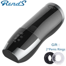 Rends Automatic Piston Masturbator Male Heat Sex Machine Rechargeable Masturbation Cup Pussy 3D Real Vagina Sex Toys For Men