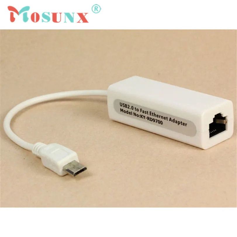 

Ecosin2 Mosunx 2017 Micro 5pin USB To RJ45 10/100M Ethernet Lan Card for SamsungTable PC 17Mar15
