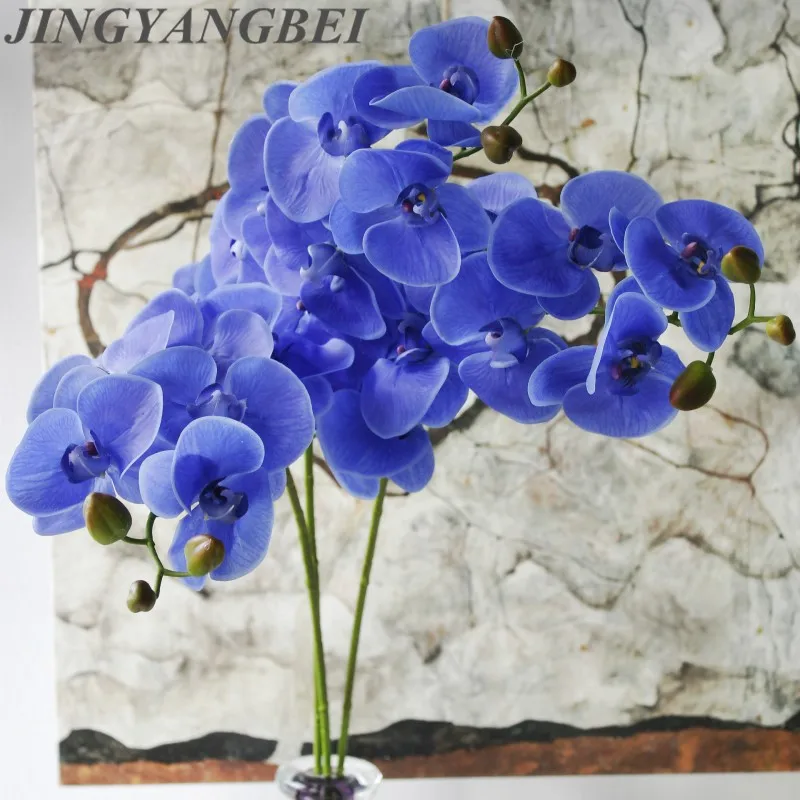 

106cm Latex Butterfly Orchid Artificial Flowers High Quality Fake Flower for Wedding Decorate Home Decoration Party Accessory