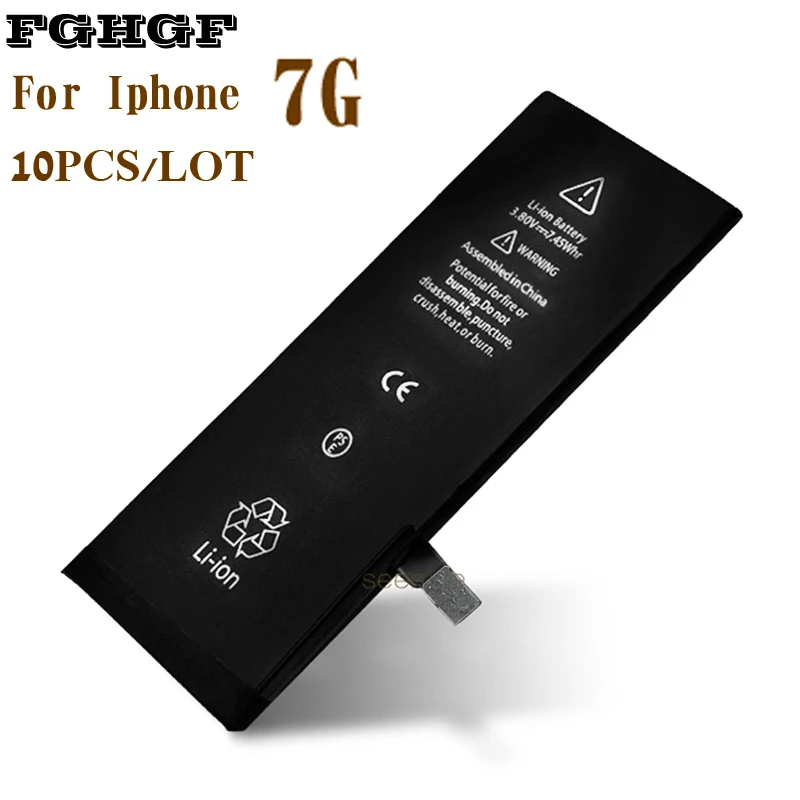 FGHGF 10pcs/lot cell Phone Battery For Iphone 7 7G 3.8V 1960mah AAA
