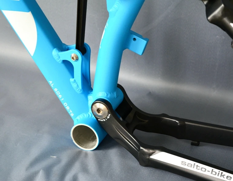 Perfect SALTO Full Suspension Frame Mountain Bicycle Shock Absorber Frame 26ER Aluminum Alloy Soft Tail Downhill Bicicleta Cadre Parts 19