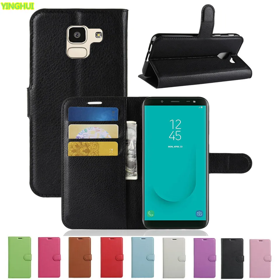 Роскошный футляр для телефона Funda Samsung J6 2018 J600F J600 SM Coques с откидной крышкой