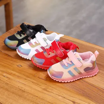 

2019 New LED Shoes Kids Toddler Luminous Casual Sneakers Stripe Glowing Shoes for Kids Girls Baby Children Shoes with Light
