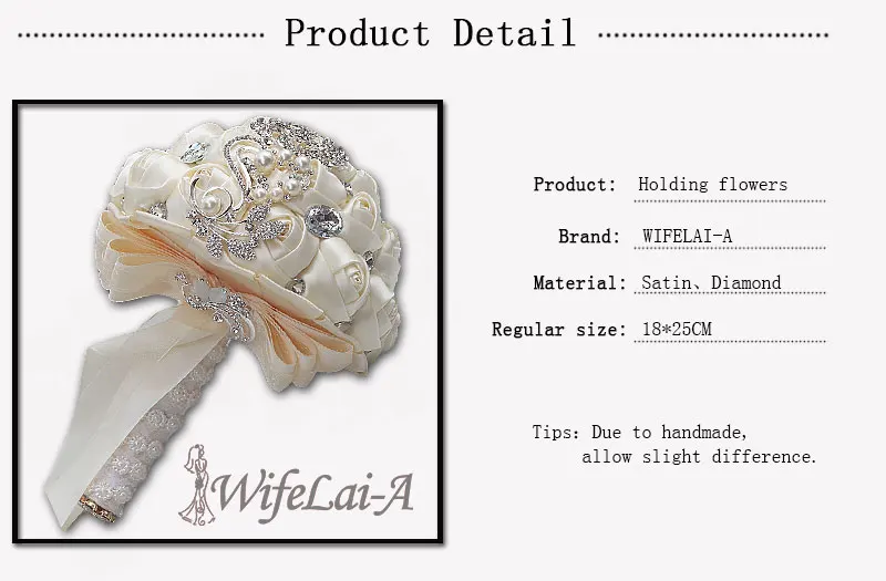 WIFELAI-A Искусственный Свадебный букет s ручной работы цветок Стразы невесты Кристалл Свадебный букет de mariage W228