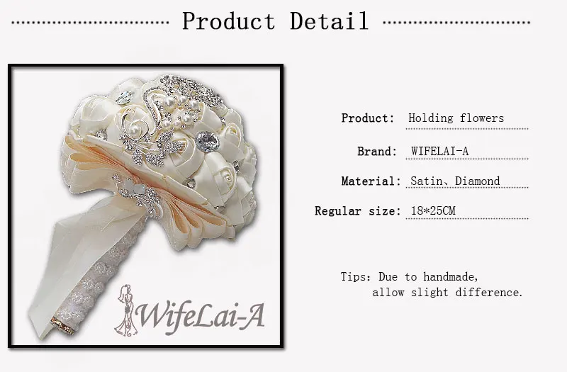 WIFELAI-A Искусственные Свадебные букеты цветок ручной работы со стразами невесты с украшением в виде кристаллов Букеты Свадебные de mariage W228