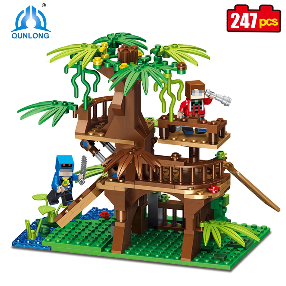 

The Jungle Tree House Forest Brick Building Blocks Compatible Legos Minecraft City Toy Figures Enlighten Bricks For Kids Gifts